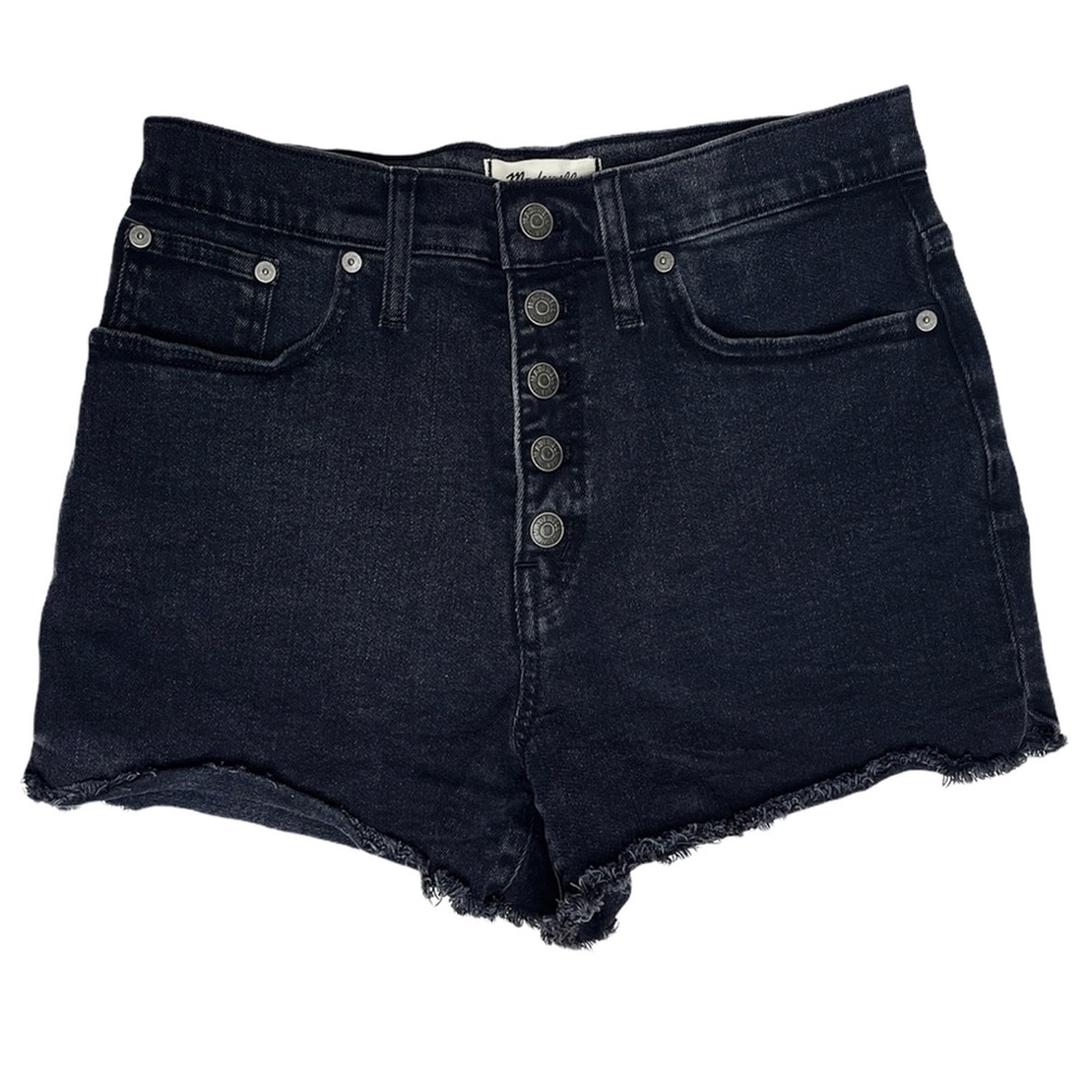 Madewell High Waist Black Denim Shorts